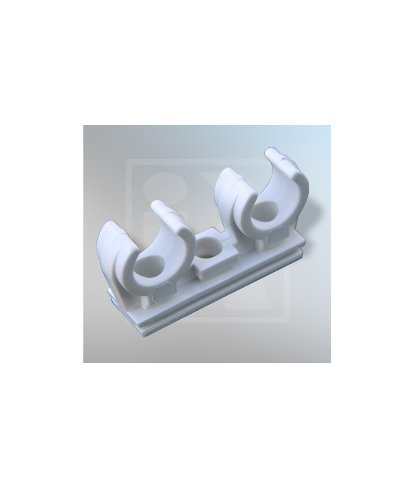 ABRAZADERA PLASTICA CLIP DOBLE 16-18mm RECENSE